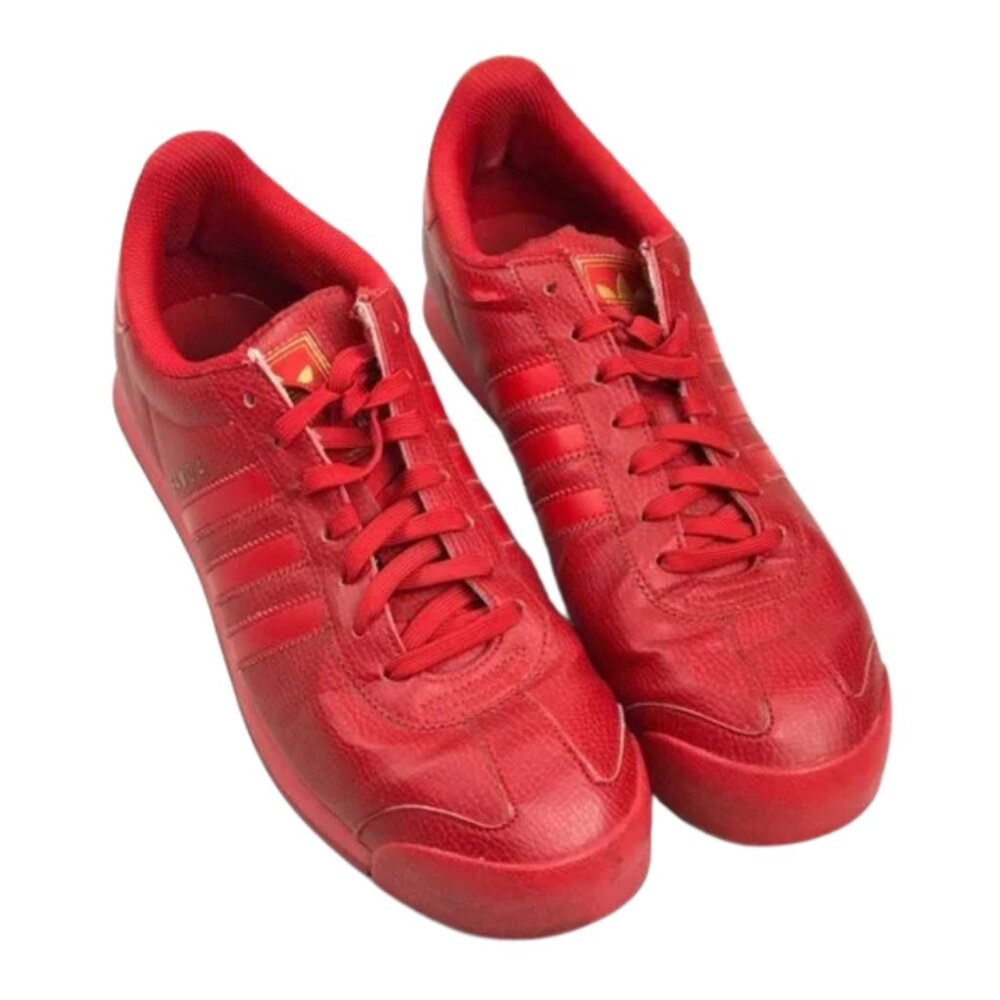 ADIDAS - Adidas Men’s Samoa Red Lace-up Sneakers Size 10.5 - Picture 1 of 7